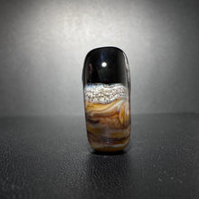 The Moon over the Desert, with Pines.  A Glass Bead Made for Jewelry Makers.