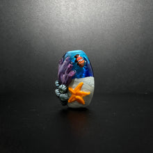 Clown Fish Reef Glass Bead, Aquarium Bead with Anemones, Seastar, Clown Fish. Handmade Glass Aquarium. Snorkeling and Diving Bead.